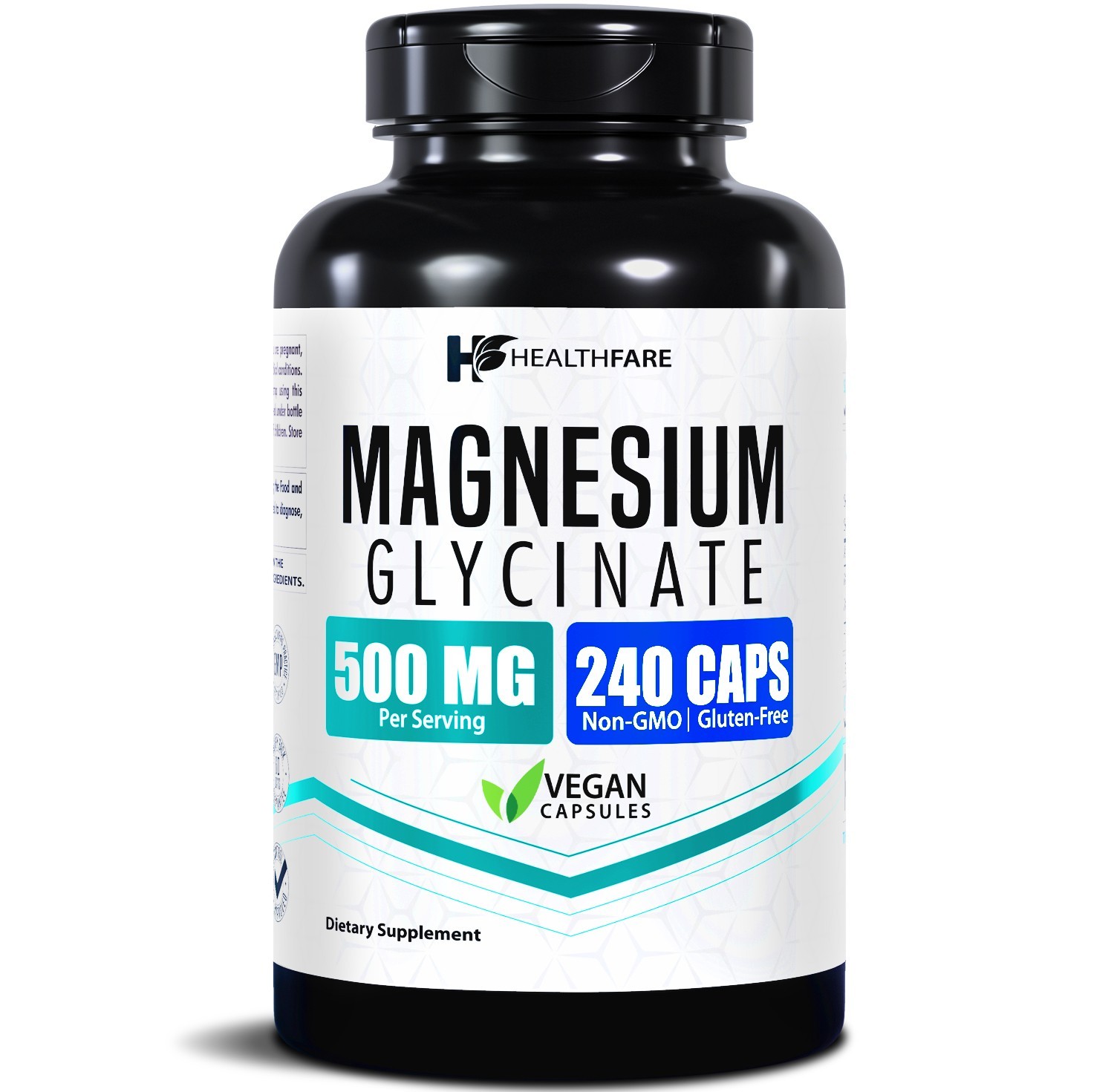 HealthFare Magnesium Glycinate 500mg 240 Capsules for Calm, Stress, Sleep HealthFare Magnesium Glycinate 500mg 240 Capsules for Calm, Stress, Sleep