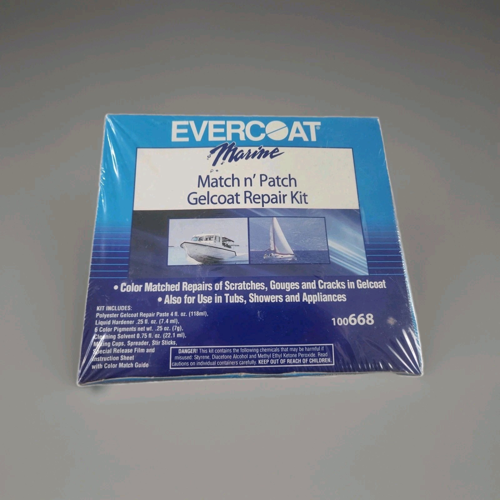 Evercoat Marine Match n' Patch Gelcoat Repair Kit 100668 Boat Tub New In Box