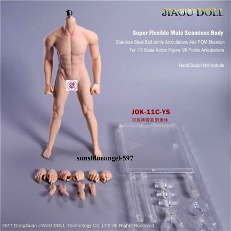 JIAOU DOLL 1/6 Super Flexible Male Seamless Body Steel Ball Action Figures