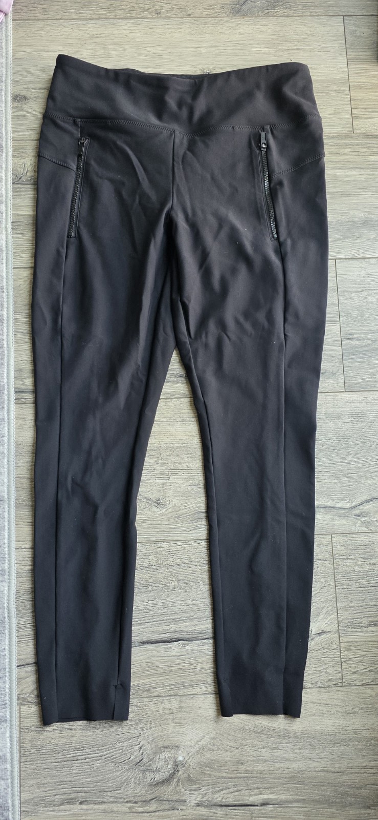Athleta Stellar Women\'s Tights Pants Size Medium M Black Zip Pockets Worn Once Athleta Stellar Women\'s Tights Pants Size Medium M Black Zip Pockets Worn Once