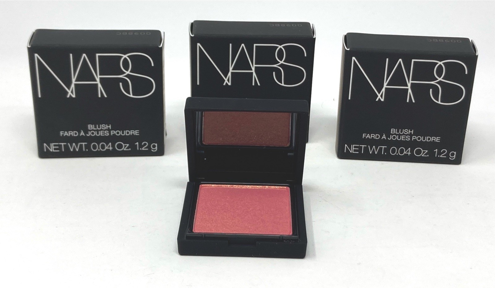 NARS Cosmetics Orgasm Blush  Mini Deluxe Compact .04oz  New 3 pack Old Formula