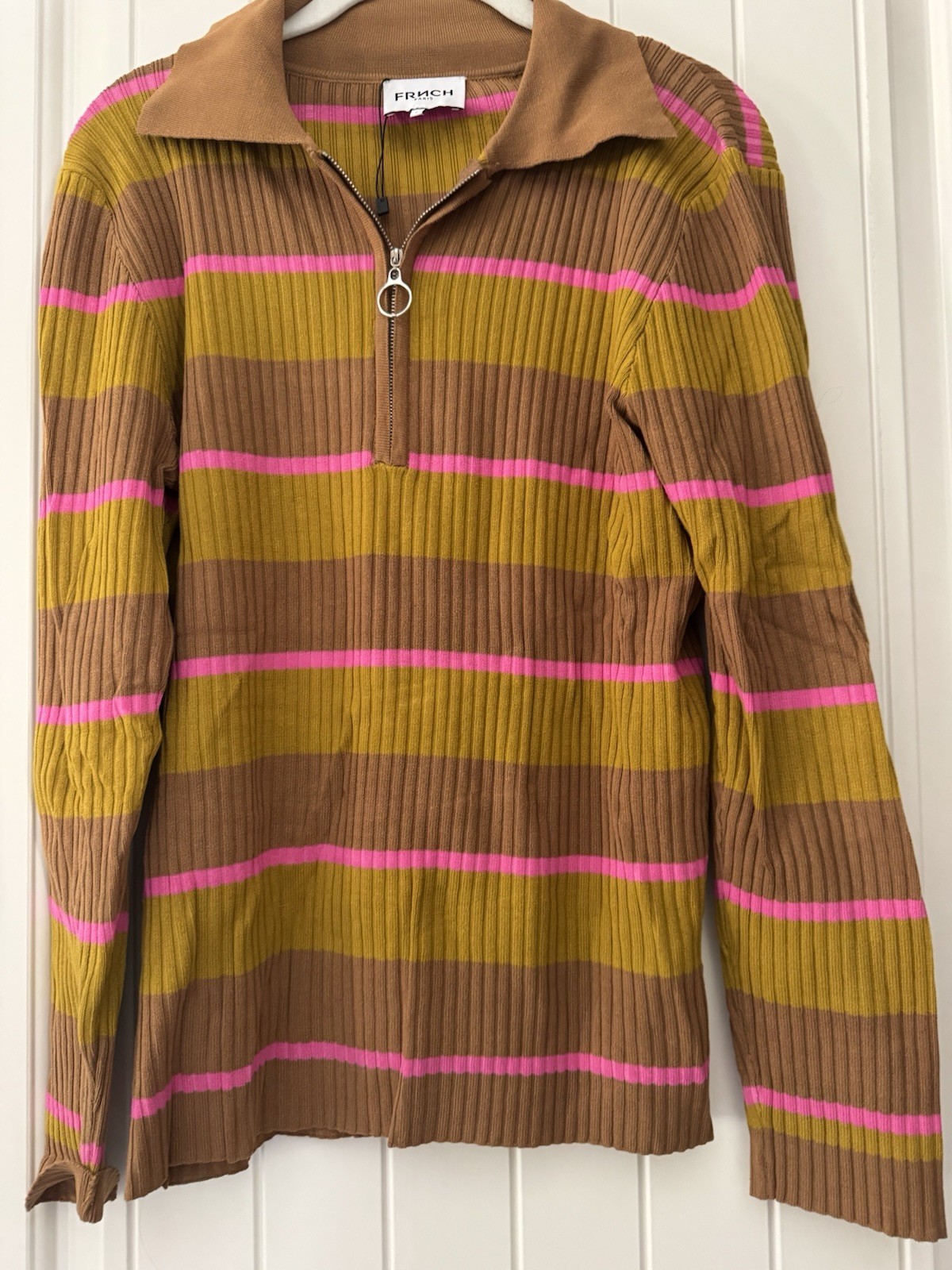 FRNCH Paris Norhen Striped Knit NWOT Sz L FRNCH Paris Norhen Striped Knit NWOT Sz L
