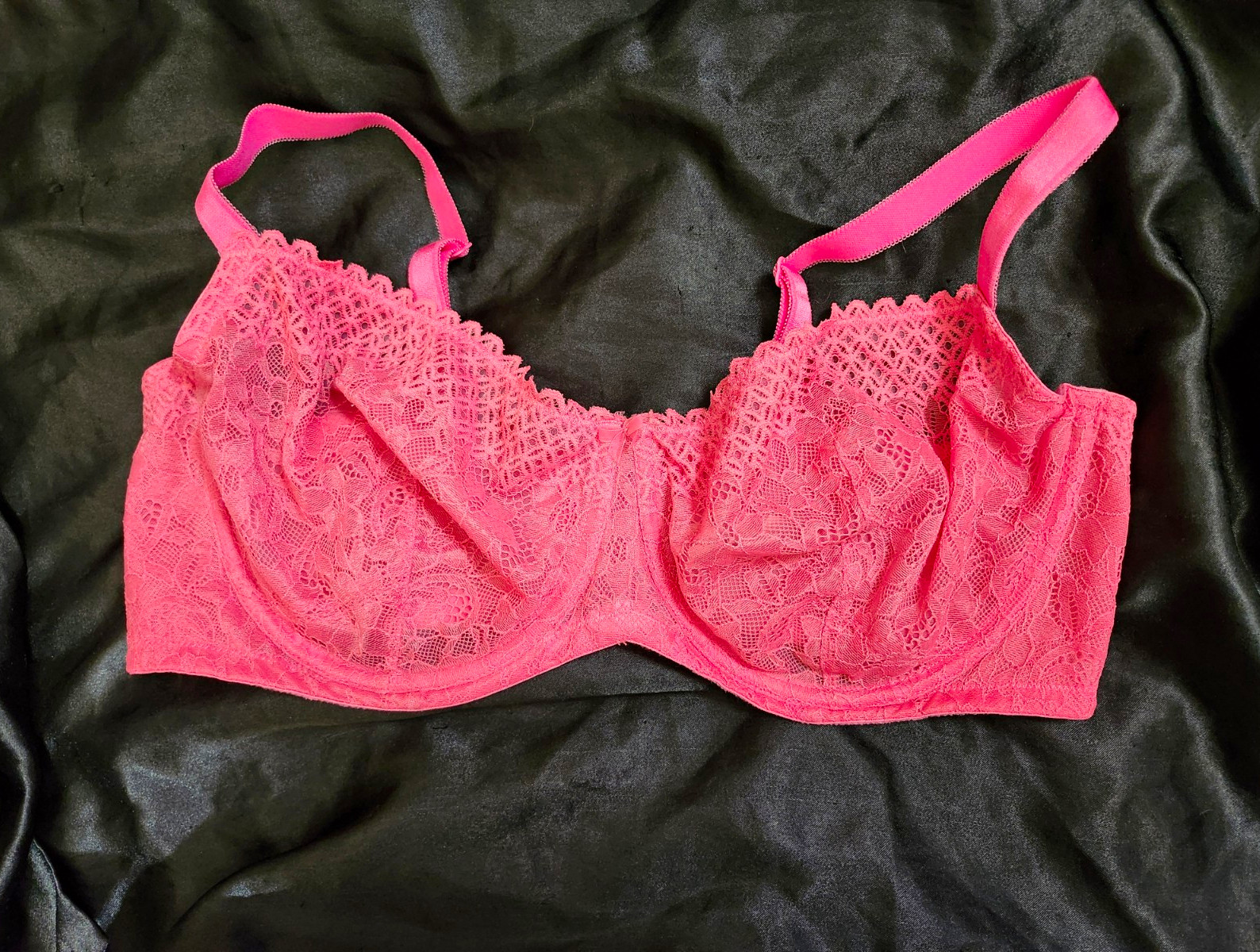 Torrid Curve Unlined Underwire Bra 42DD Pink Floral Lace Sheer Adjustable Torrid Curve Unlined Underwire Bra 42DD Pink Floral Lace Sheer Adjustable