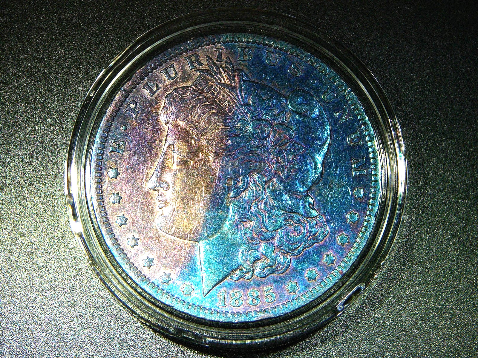AU+/UNC 1885-O MORGAN SILVER DOLLAR BEAUTIFULLY TONED NICE COLLECTOR COIN M-2193