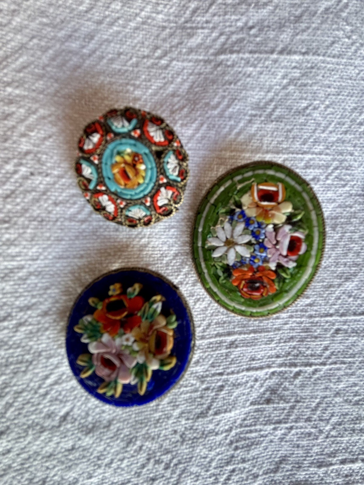 Vintage Millefiori Brooches X 3 Vintage Millefiori Brooches X 3