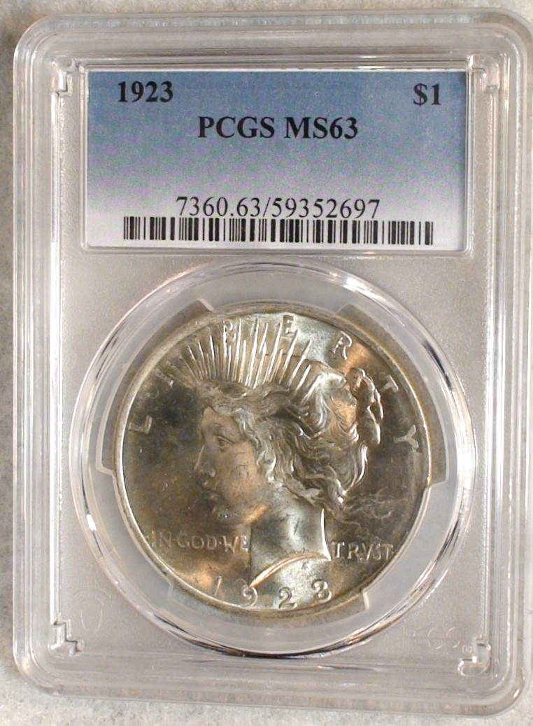 1923 P Peace Dollar PCGS MS63 UNCIRCULATED $1 Coin BUY IT NOW