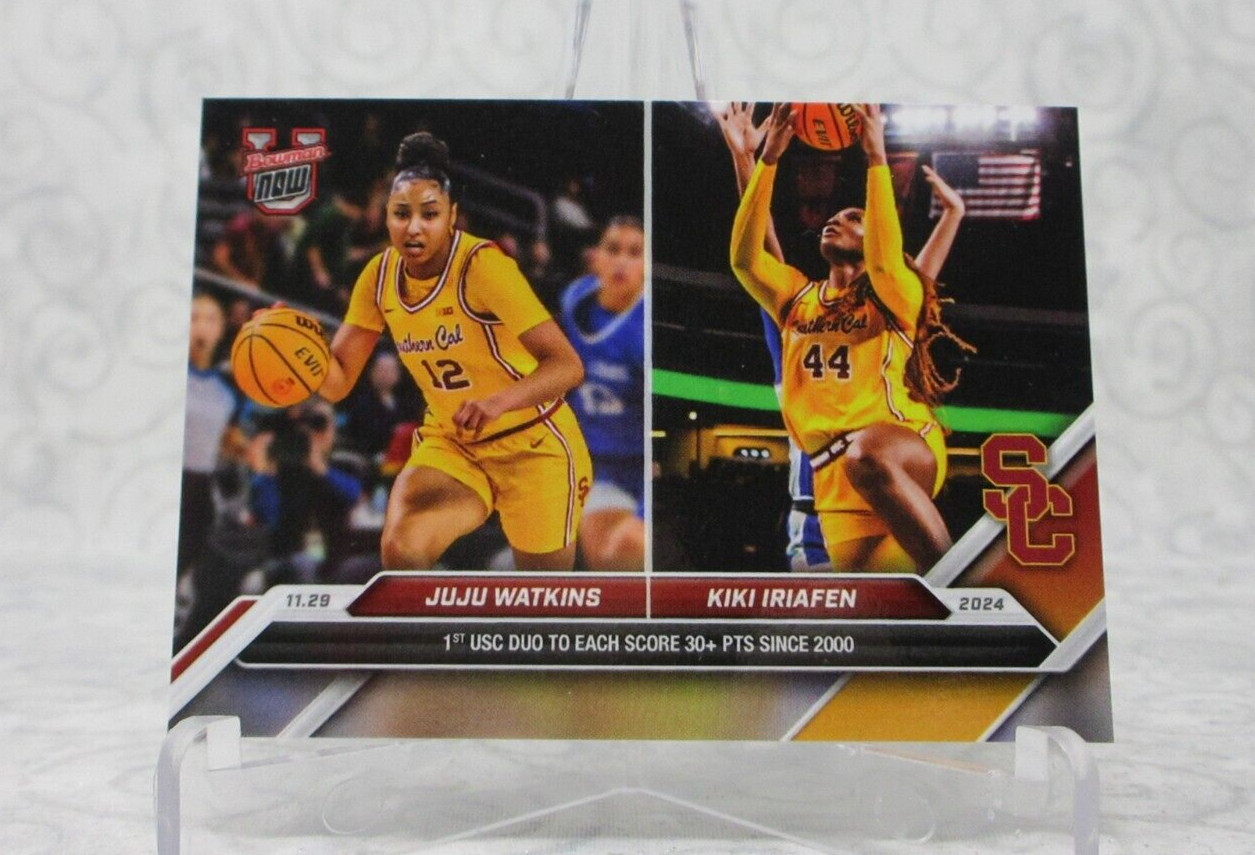 2024-25 Bowman U Now JuJu Watkins Kiki Iriafen #20 USC