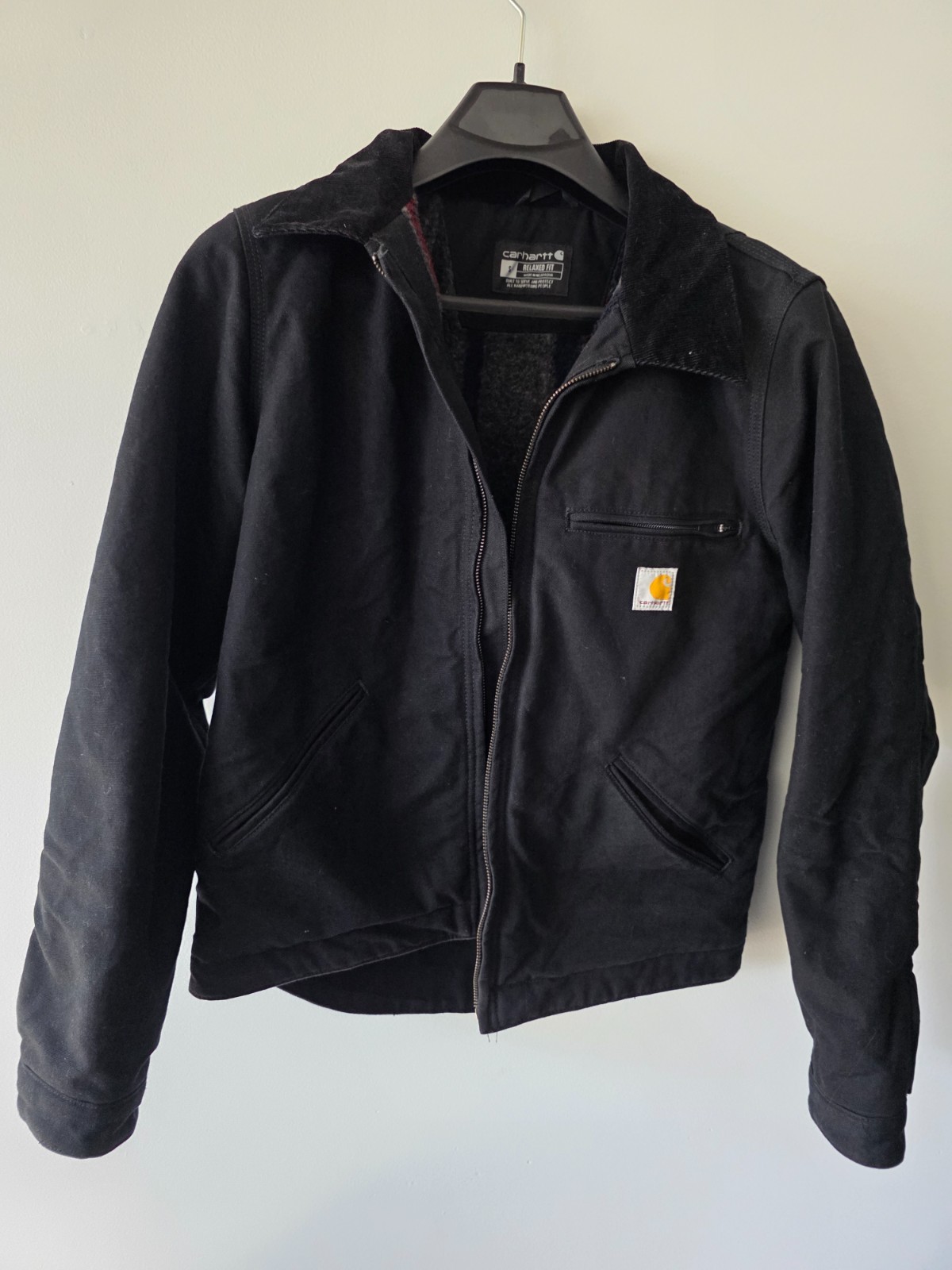 Black Carhartt Detroit J01 Duck Jacket - Size Small