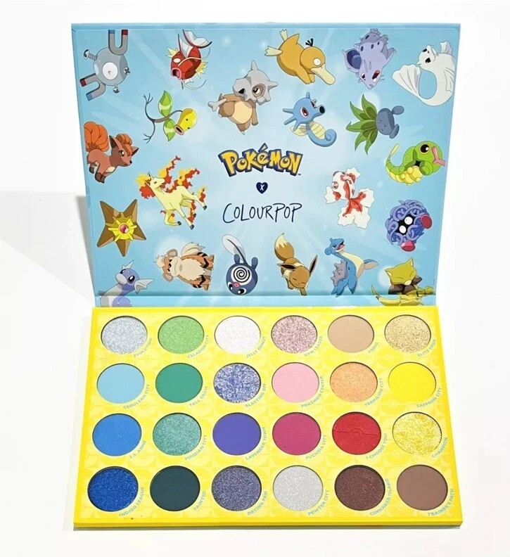 Pokemon x ColourPop 24 Eyeshadow Palette Pallet Town NIB Matte Shimmer Rainbow