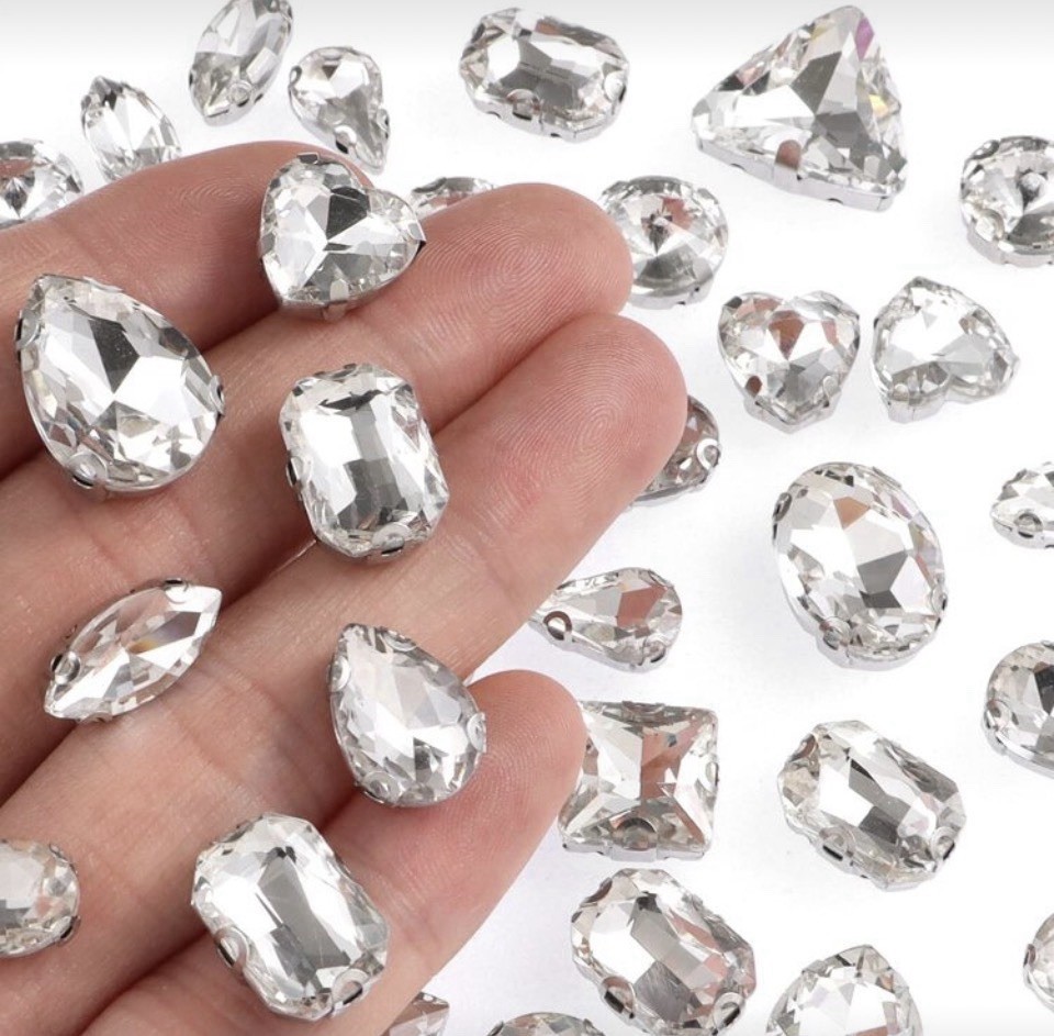 Decorative Clear Rhinestones in Silver | DIY & Sewing | New | 58 Pieces Decorative Clear Rhinestones in Silver | DIY & Sewing | New | 58 Pieces