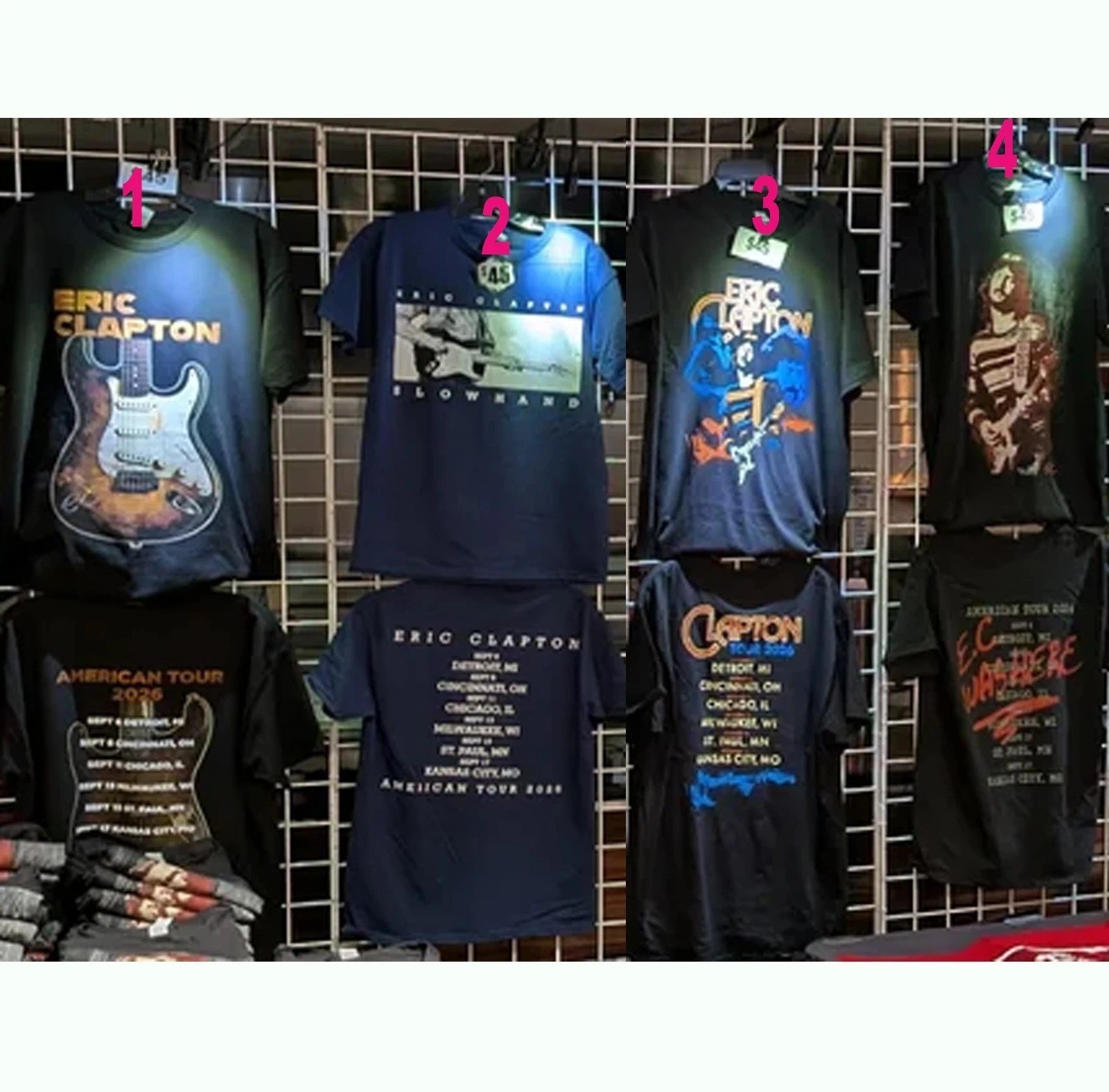 Eric Clapton 2026 Tour T-Shirt Reprint Gif Fan