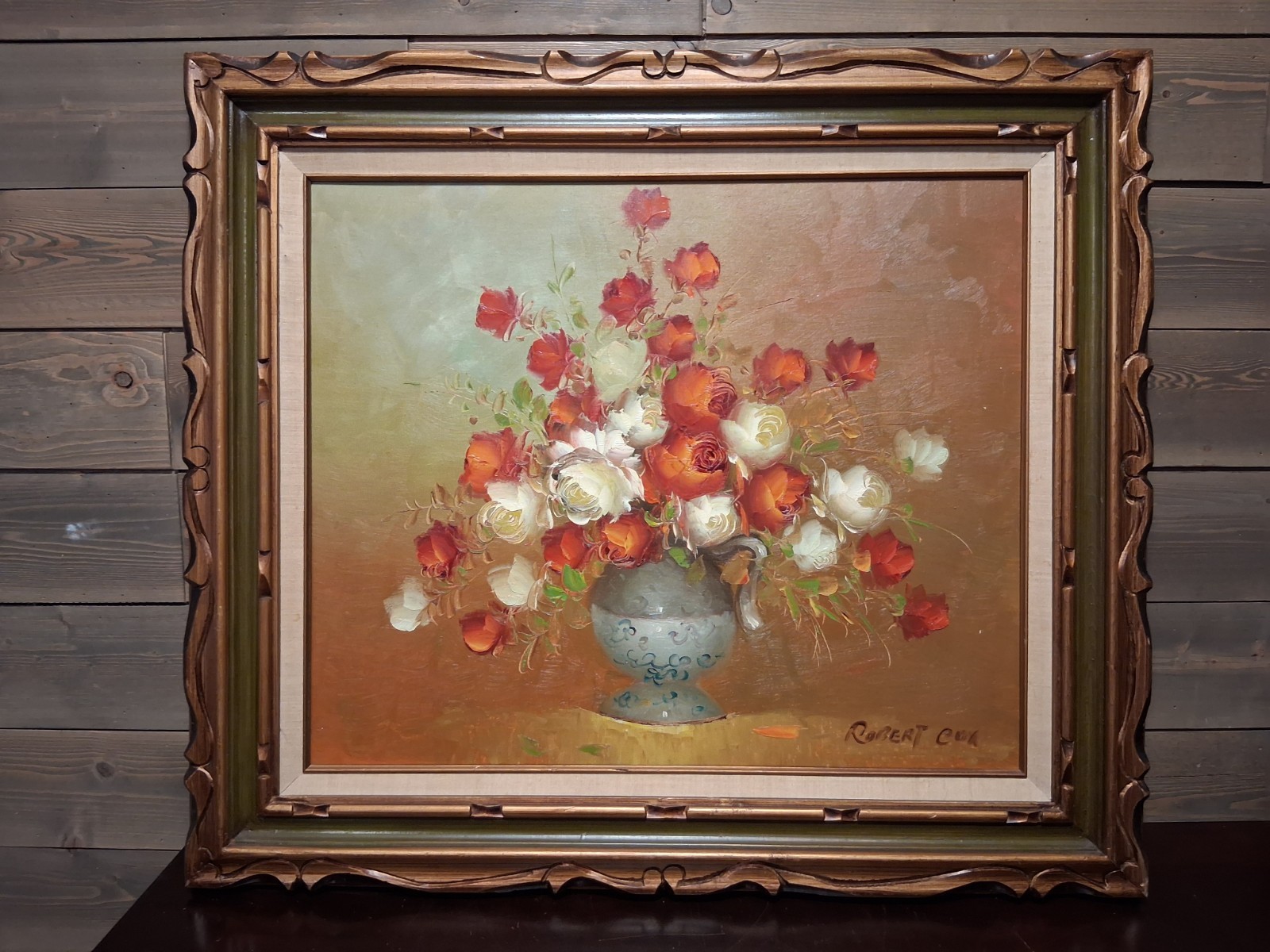 Amazing Large Floral Oil On Cavnas Painting By American Artist Robert Cox