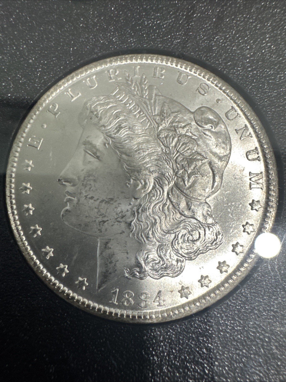 1884-CC Morgan Silver Dollar $1 Carson City In Case From 1972 1884-CC Morgan Silver Dollar $1 Carson City In Case From 1972