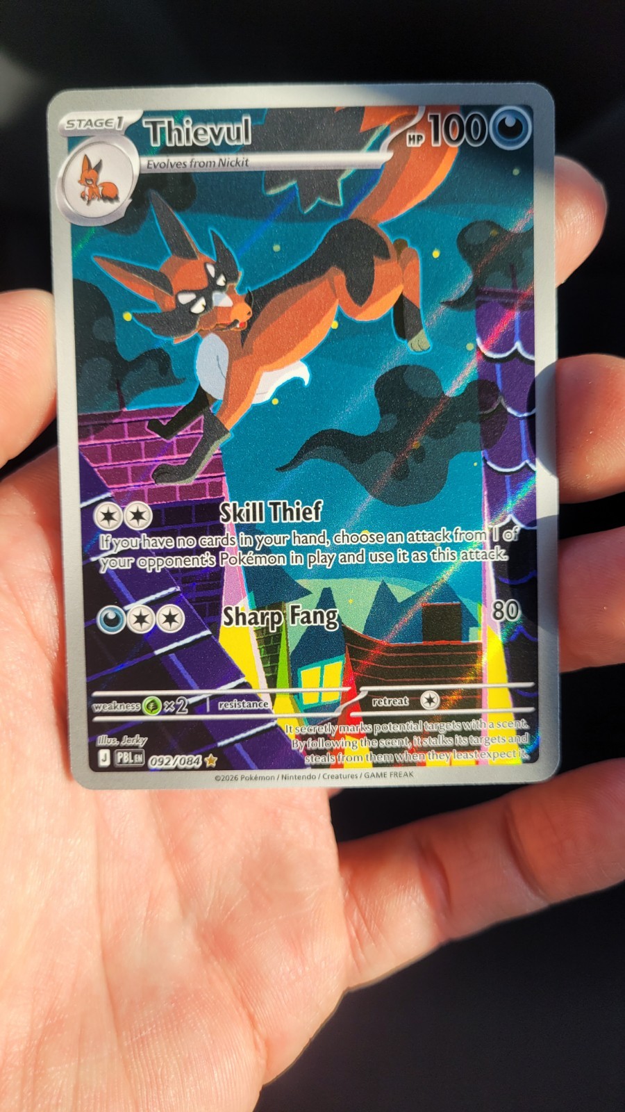 Thievul 092/084 Me05: Pitch Black Holo Thievul 092/084 Me05: Pitch Black Holo