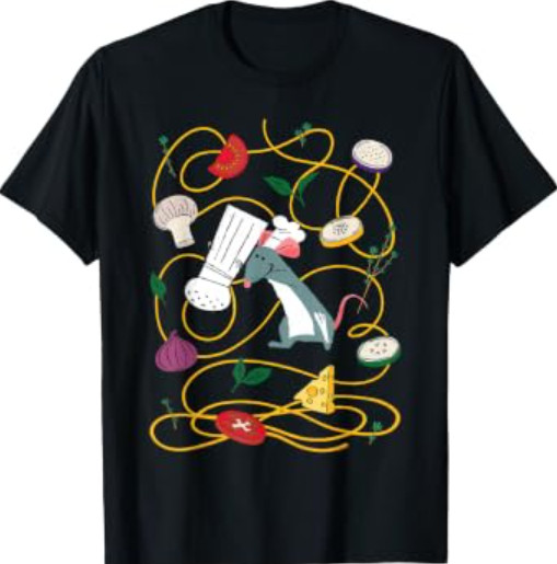Disney and Pixar\'s Ratatouille Stylized Chef Remy Cooking T-Shirt Disney and Pixar\'s Ratatouille Stylized Chef Remy Cooking T-Shirt