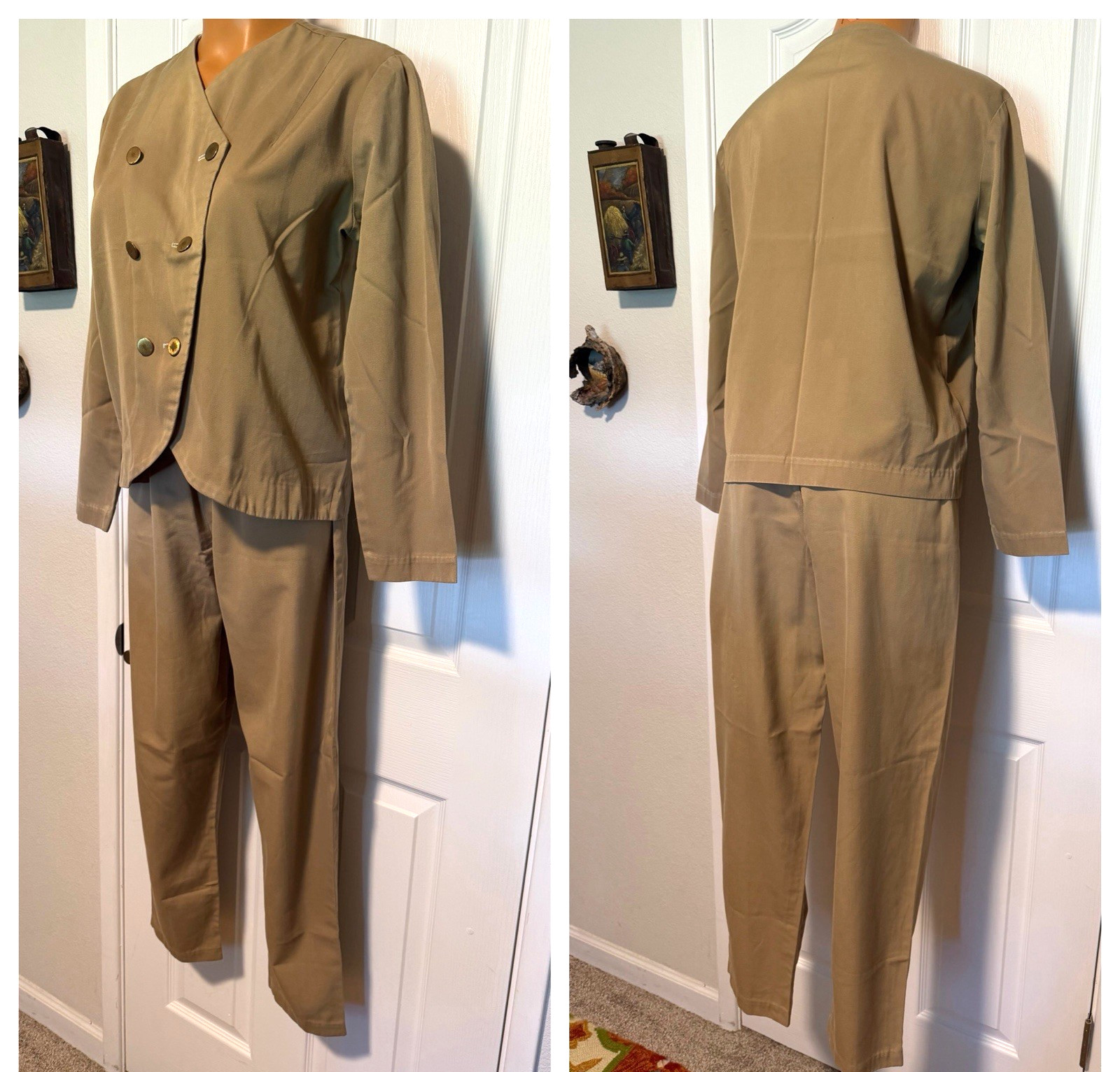 VTG 1960\'s MCM MOD ARDEE SPORTSWEAR CHINO KHAKI PANTS & JACKET SET SZ M VTG 1960\'s MCM MOD ARDEE SPORTSWEAR CHINO KHAKI PANTS & JACKET SET SZ M