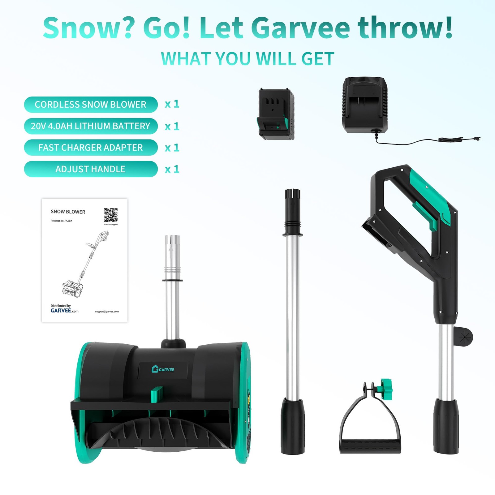 20V Cordless Snow Blower 12\