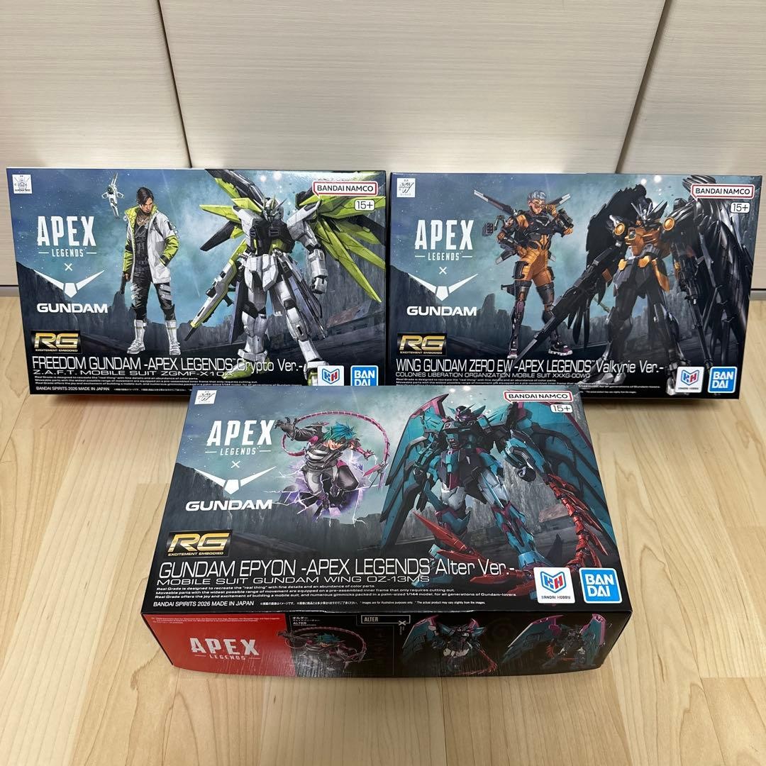 P-Bandai RG 1/144 Apex Legends Gundam Complete Set of 3 IN HAND new in box F/S