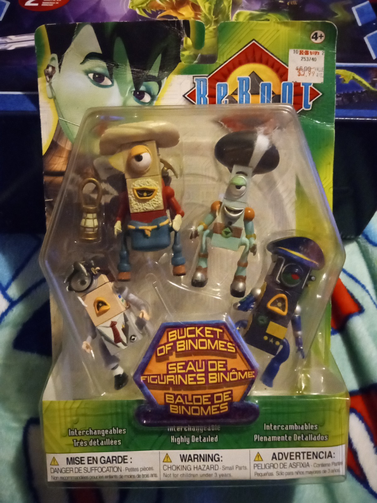 Vintage ReBoot Bucket Of Binomes 4 Action Figures Set 