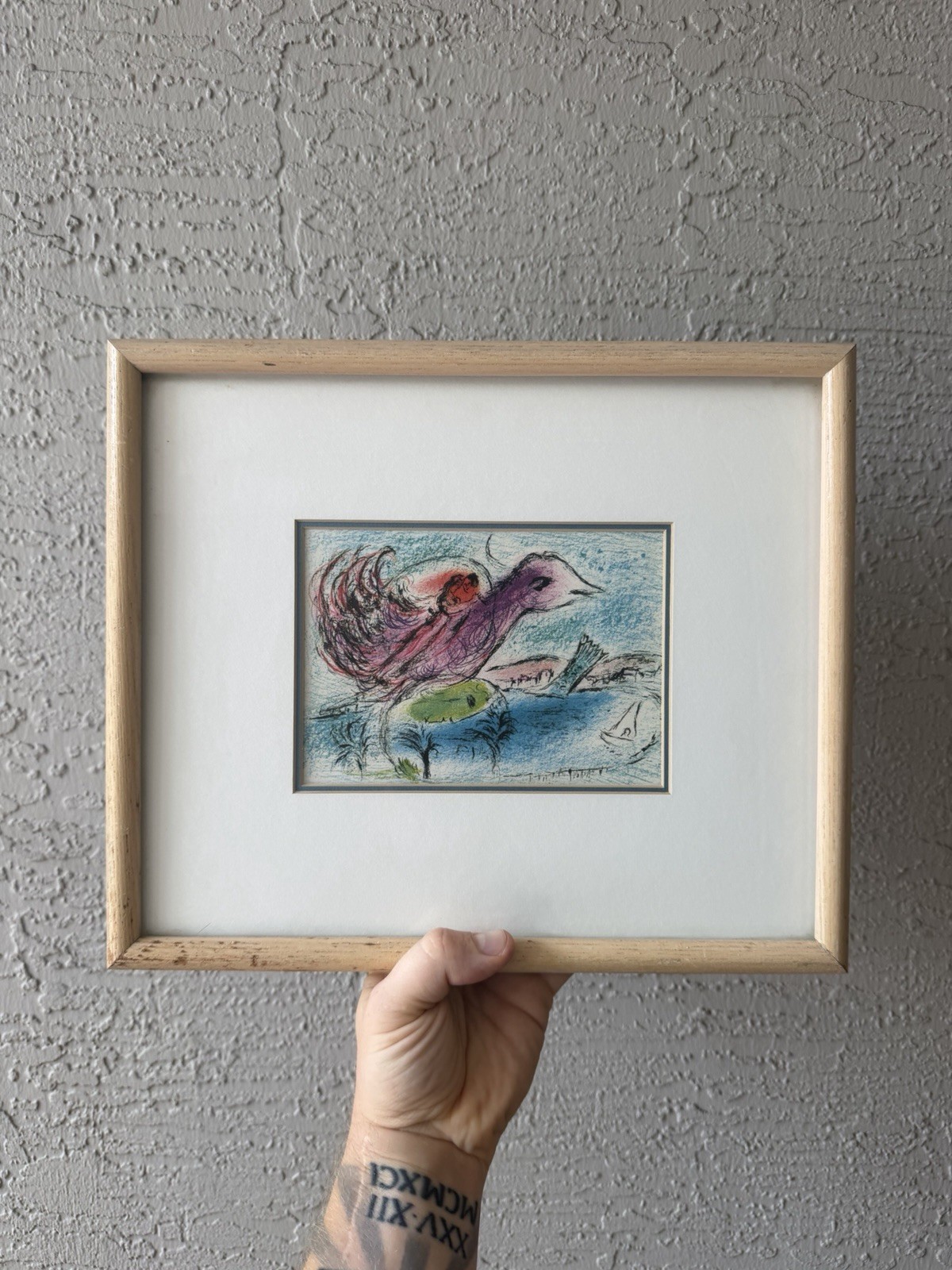 Vintage Marc Chagall, La Baie (The Bay), Lithograph Print Framed Vintage Marc Chagall, La Baie (The Bay), Lithograph Print Framed