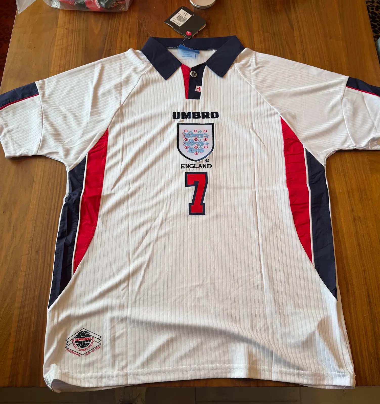 Retro England David Beckham Home Adult Jersey Retro England David Beckham Home Adult Jersey