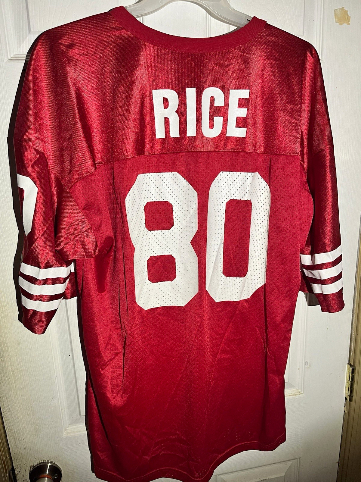 Champion San Francisco 49ers Jerry Rice #80 Jersey Red/White Size 52 Champion San Francisco 49ers Jerry Rice #80 Jersey Red/White Size 52