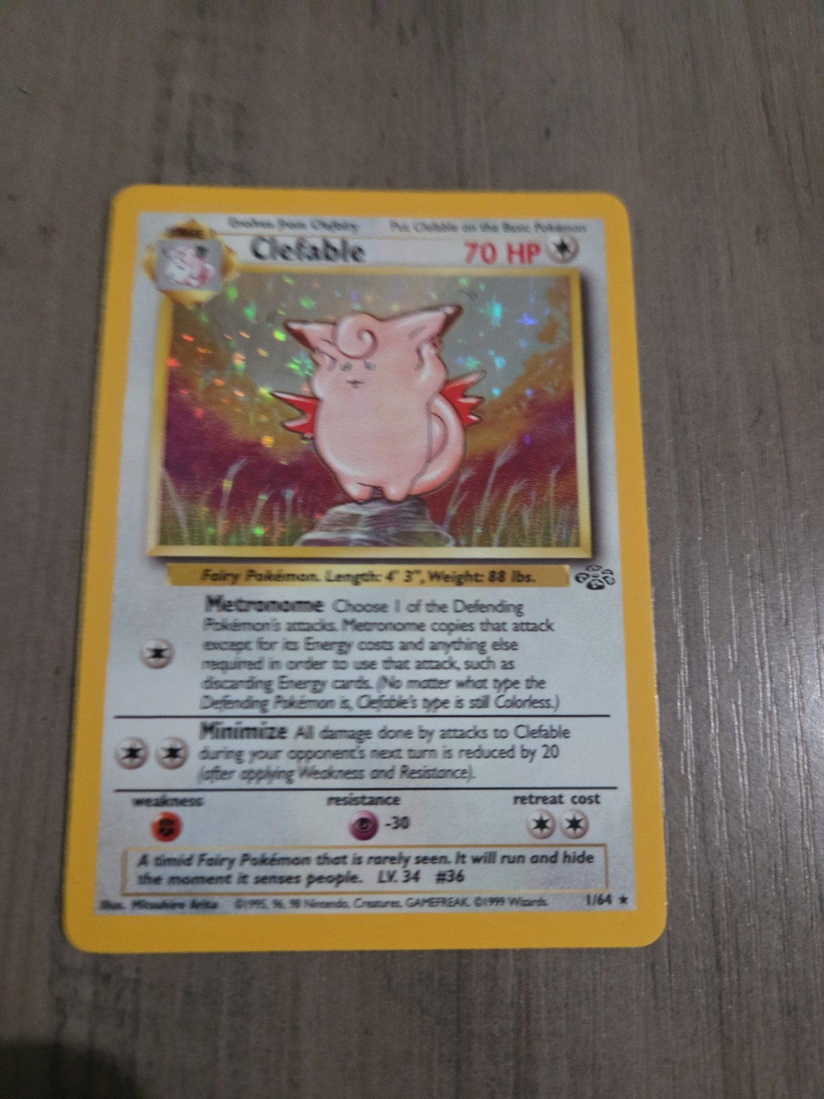 Clefable 01/64 Jungle Holo Clefable 01/64 Jungle Holo