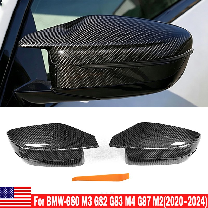 For 2021-26 BMW G80 G82 G83 G87 Full Dry Carbon Fiber Replacement Mirror Covers