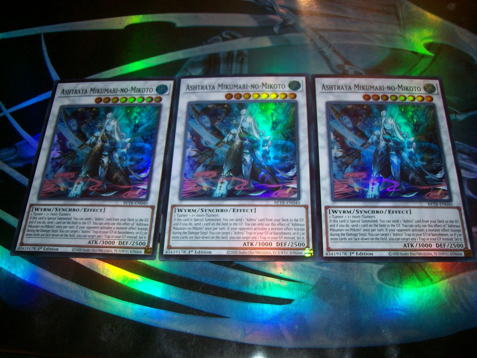 3x Ashtraya Mikumari-no-Mikoto 1st Edition Super Rare BETB-EN040 Yu-Gi-Oh 3x Ashtraya Mikumari-no-Mikoto 1st Edition Super Rare BETB-EN040 Yu-Gi-Oh