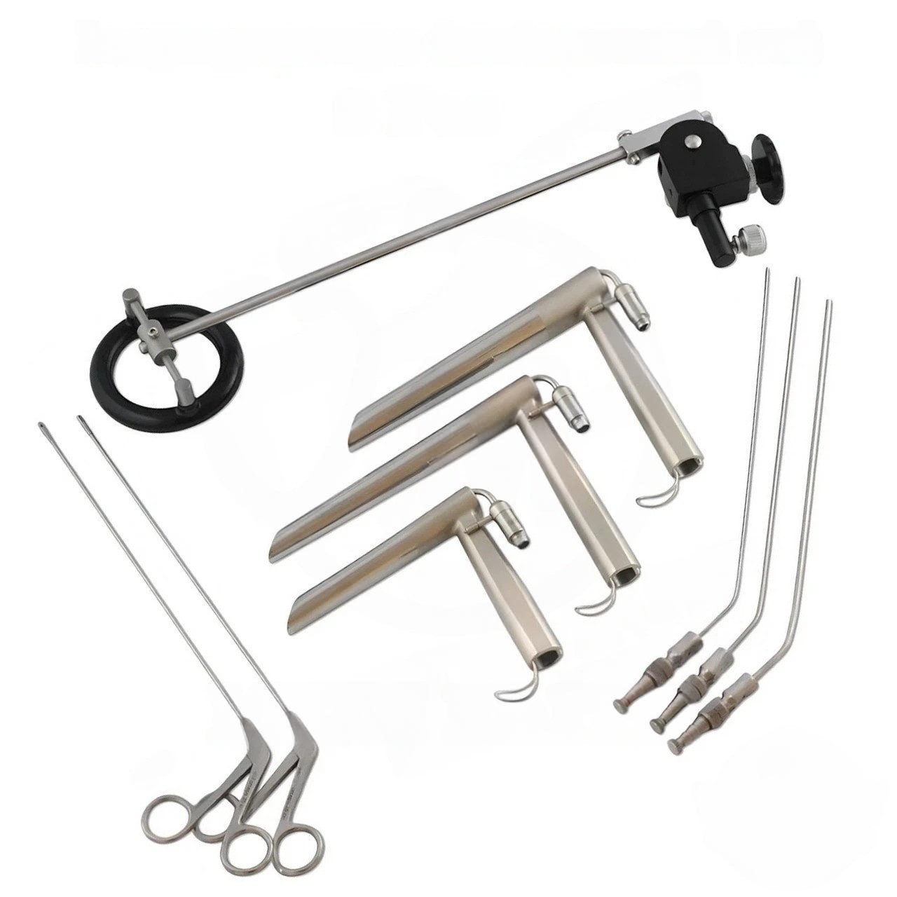 Rigid direct laryngoscope 9 Ps set Laryngoscopes Instrument Rigid direct laryngoscope 9 Ps set Laryngoscopes Instrument