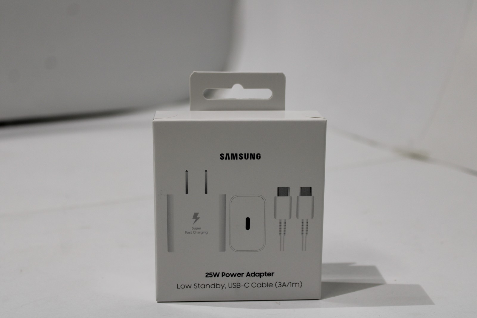 GENUINE Samsung 25W Super Fast USB-C Wall Charger with USB-C Cable - White