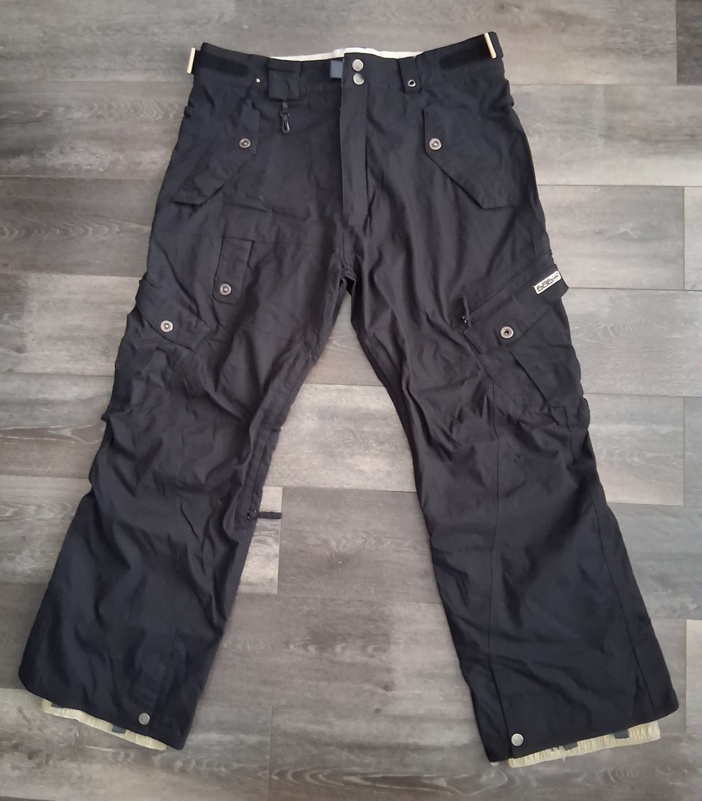 686 Smarty 3-In-1 Cargo Snowboarding Ski Pants Waterproof Black Mens Size Large