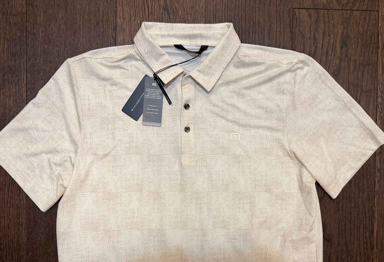Travis Mathew Men\'s Featherweight Terrace Polo Shirt, Large, New 2026