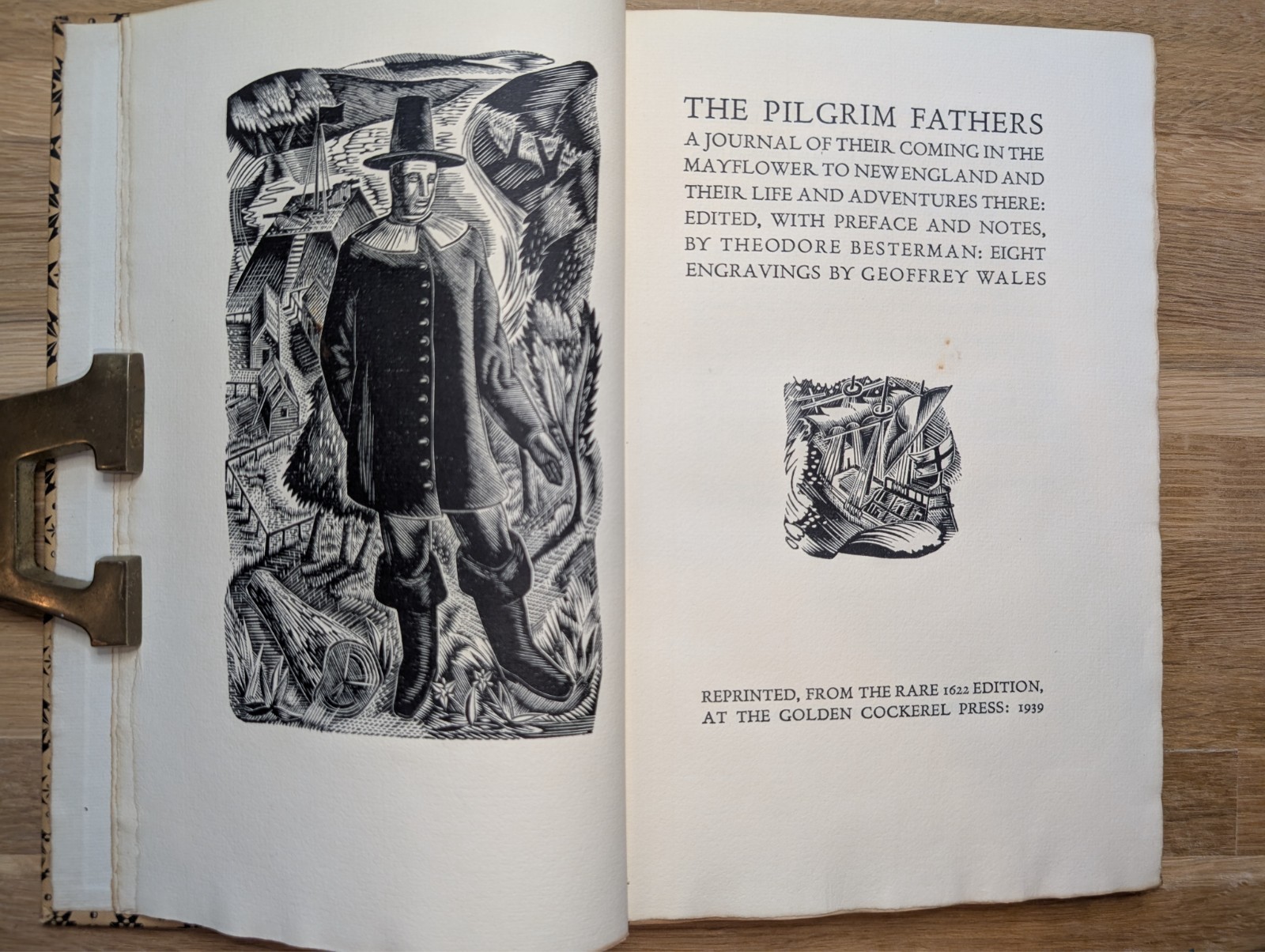The Pilgrim Fathers, reprinted from the rare 1622 ed-Golden Cockerel Press 1939