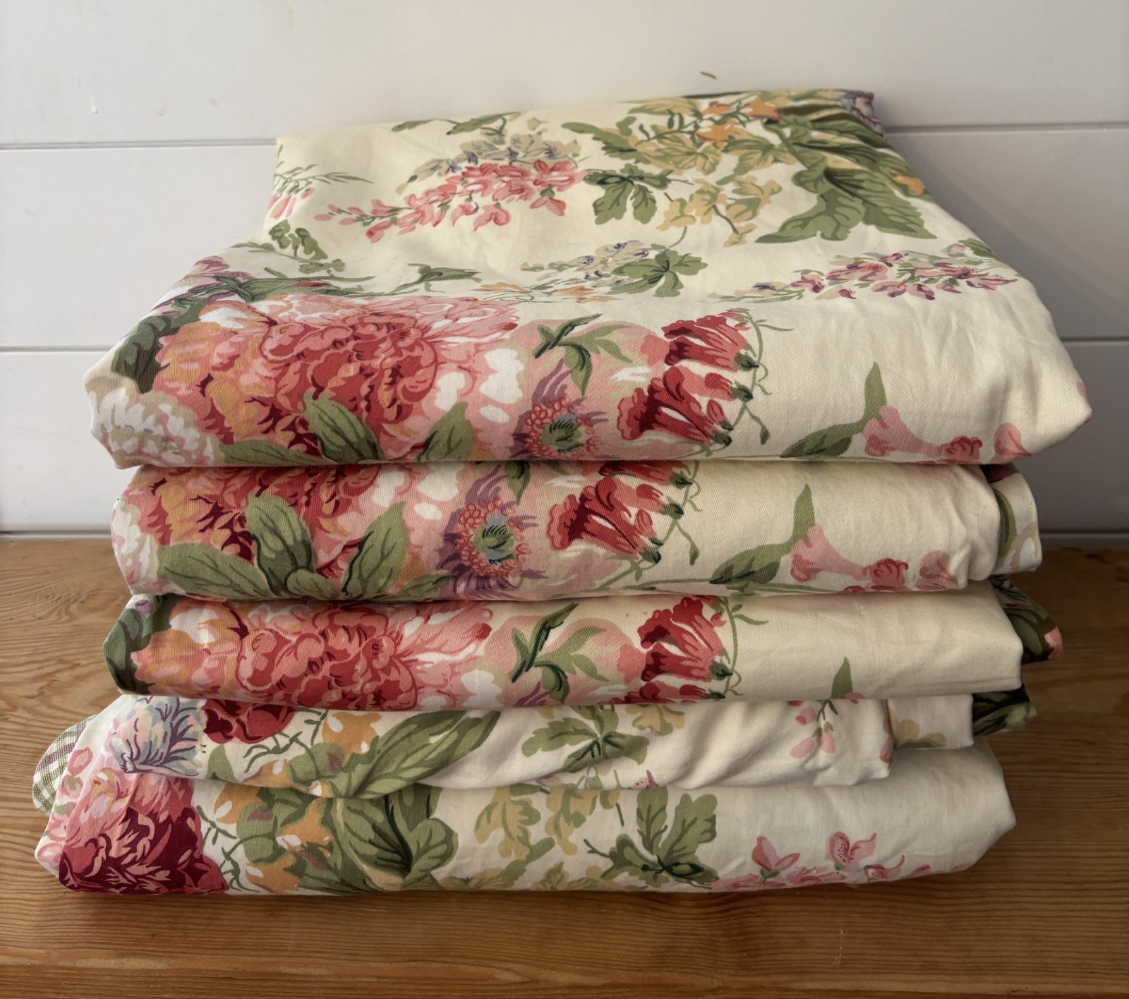 Vintage Thomasville Pink Floral Drapes Curtains 5 Panels 48x90 Cottage Lined Vintage Thomasville Pink Floral Drapes Curtains 5 Panels 48x90 Cottage Lined