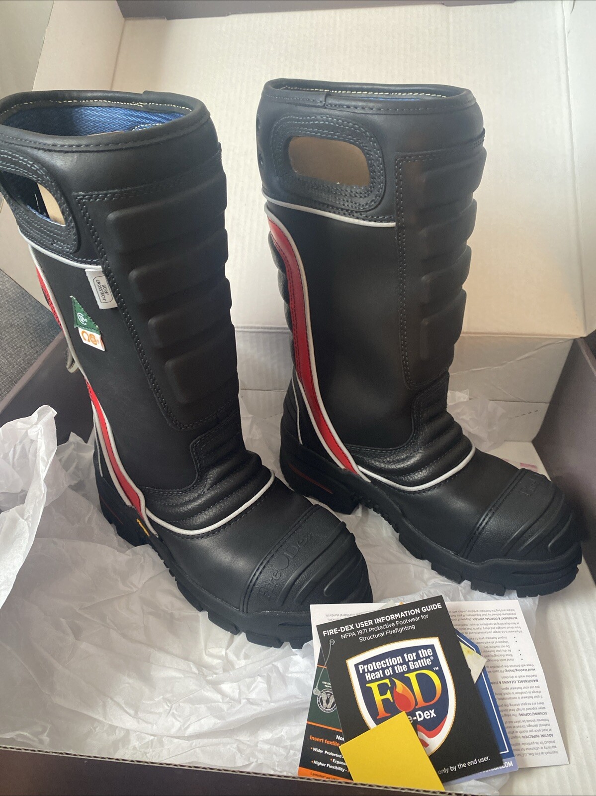 New Fire Dex FIREFIGHTER BOOTS Size 5M FDLX Leather. New Fire Dex FIREFIGHTER BOOTS Size 5M FDLX Leather.
