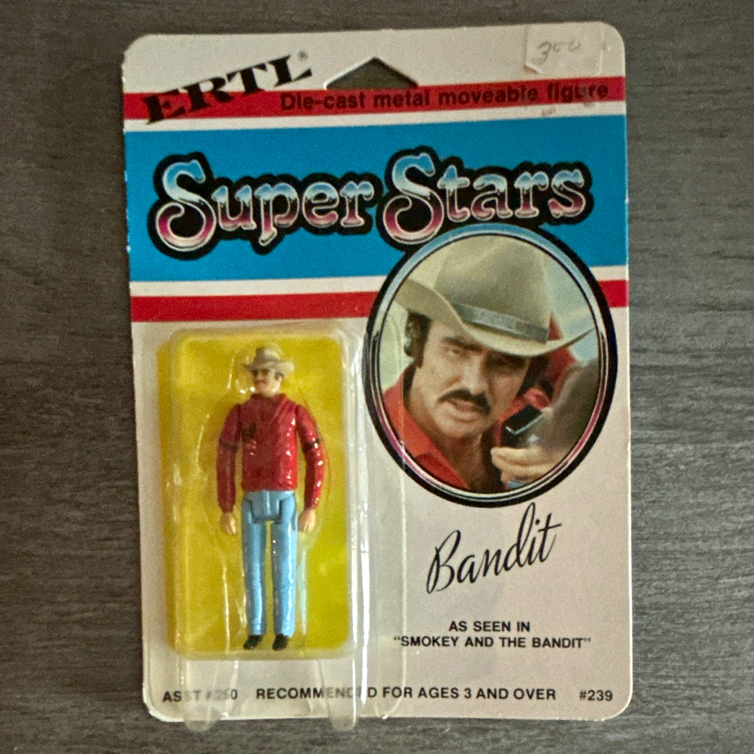 Ertl Super Stars Bandit Action Figure Die-Cast Metal Moveable 1982 Ertl Super Stars Bandit Action Figure Die-Cast Metal Moveable 1982
