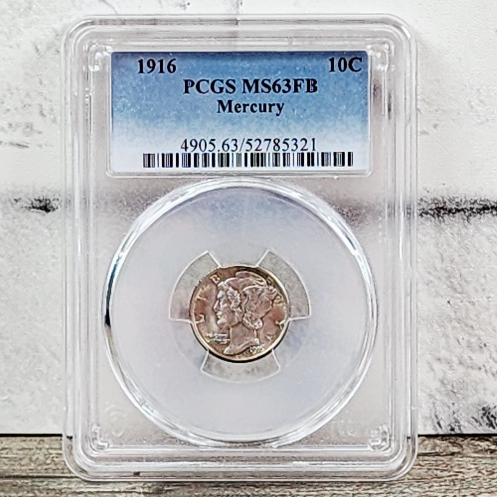 1916 P PCGS MS63FB Mercury Dime 10c US Mint Silver Coin 1916-P MS-63FB GRADED 1916 P PCGS MS63FB Mercury Dime 10c US Mint Silver Coin 1916-P MS-63FB GRADED