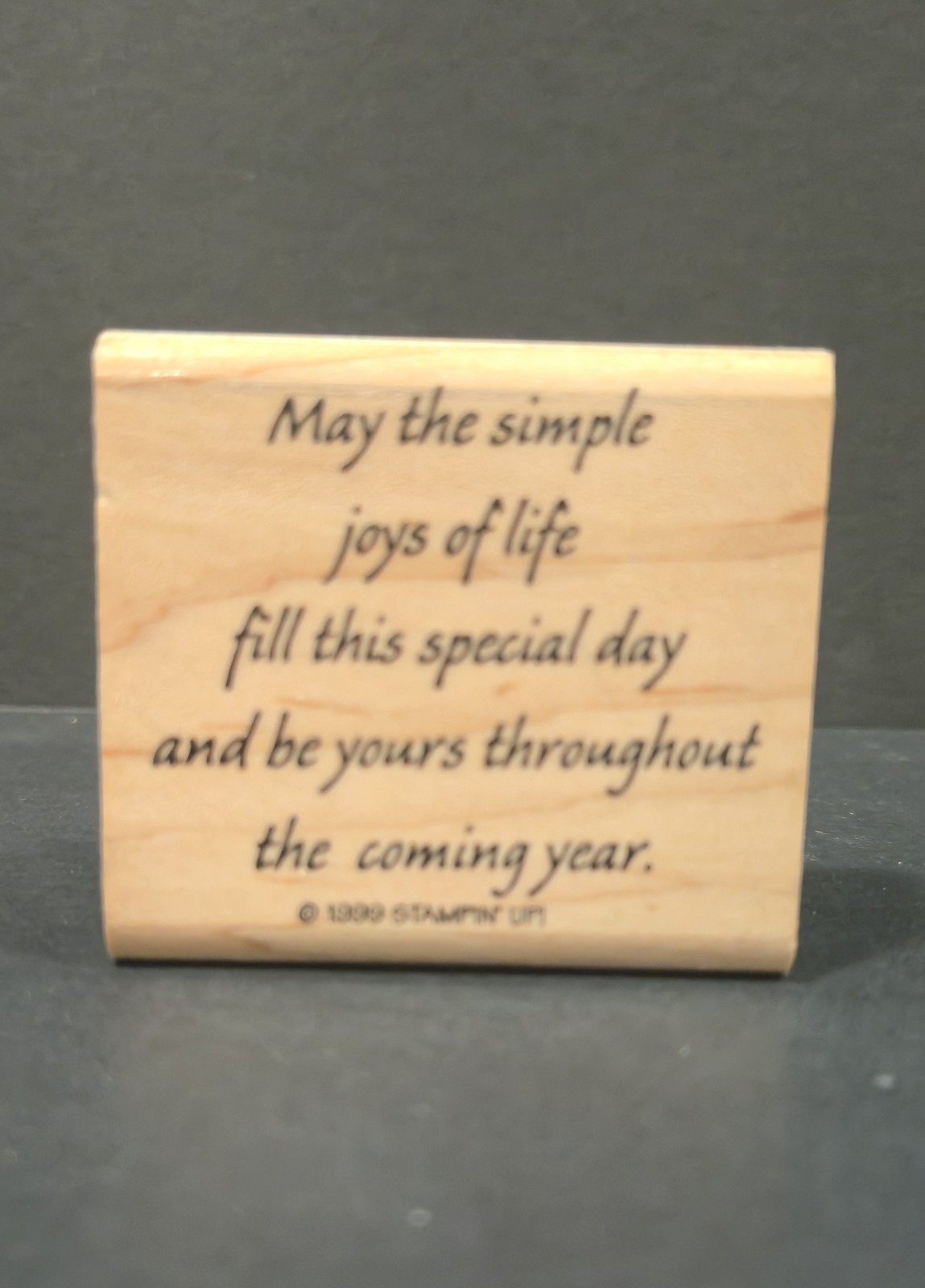 1999 Stampin-UP Rubber Stamp, Special Day Verse/Thoughts 1999 Stampin-UP Rubber Stamp, Special Day Verse/Thoughts