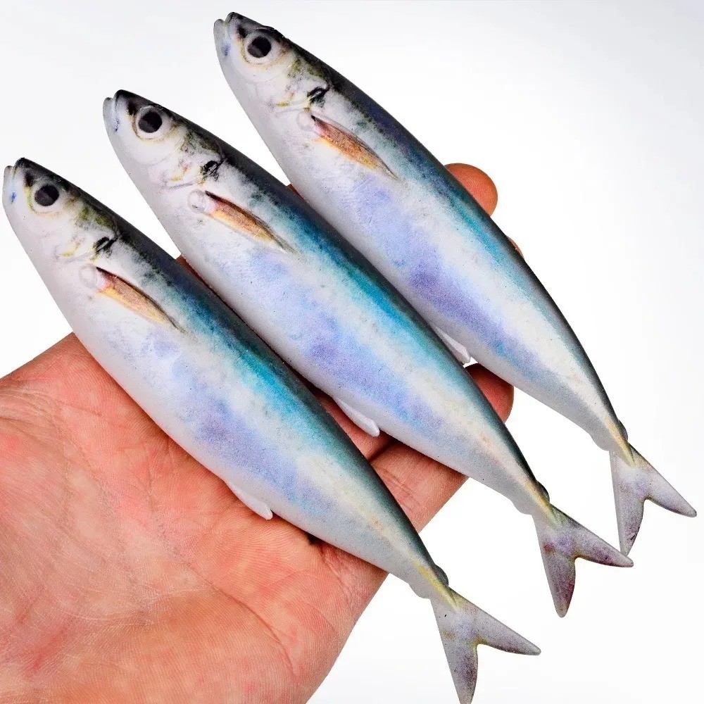 3PCS 5.71in 33.5g Trolling Hard Bait, Realistic Sardine Fishing Lure for Tuna & 3PCS 5.71in 33.5g Trolling Hard Bait, Realistic Sardine Fishing Lure for Tuna &
