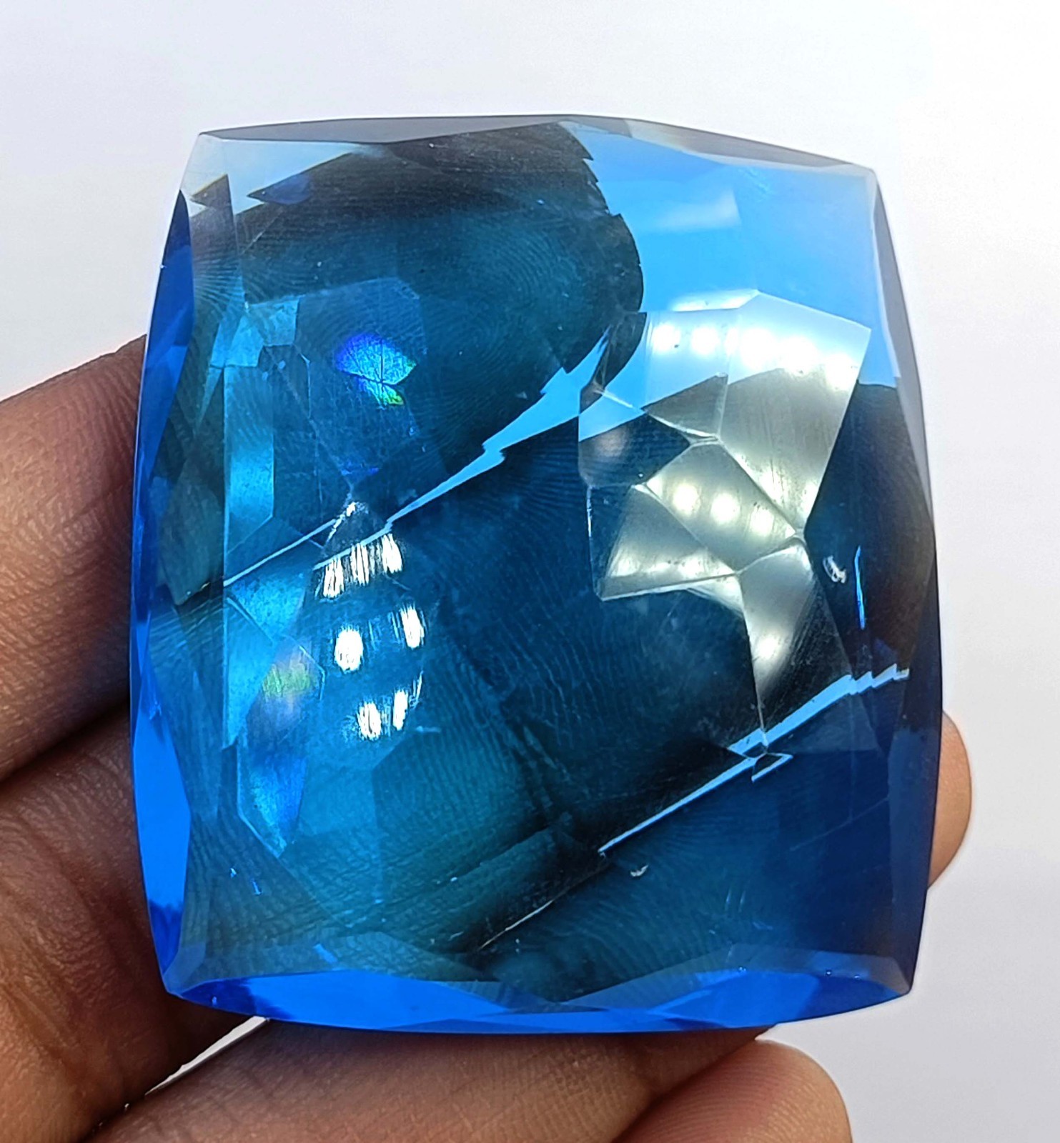 Amazing 169 Ct Natural Blue Tourmaline Cushion Shape IGL Loose Gemstone 6JDV