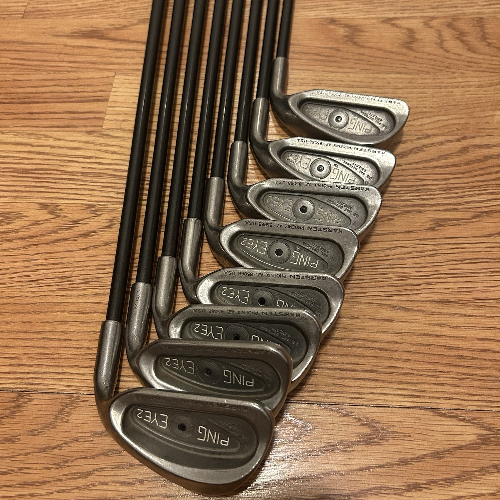Ping Eye 2 Black Dot ⚫️ 8 pc Iron Set 4-pw Graphite Shafts Senior Flex
