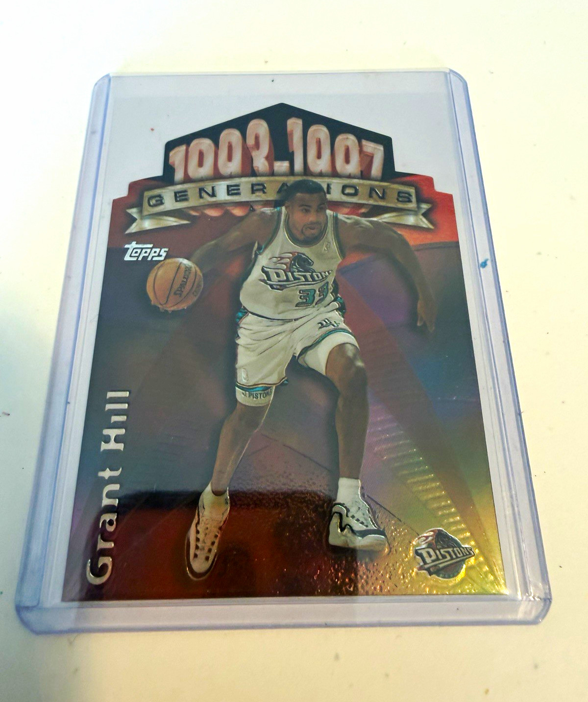 Topps 1997-98 Generations Grant Hill Refractor Parallel #G22 Detroit Pistons Topps 1997-98 Generations Grant Hill Refractor Parallel #G22 Detroit Pistons