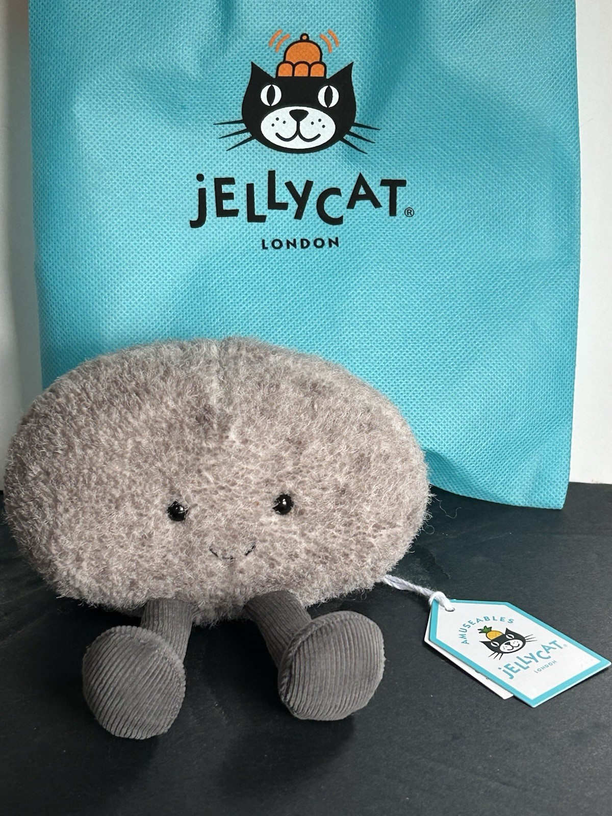 Jellycat amuseables pebble BNWT With Dust Bag Hard To Find