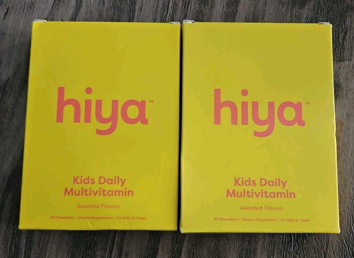 2X Hiya Kids Daily Multivitamin Assorted Flavors 30 Chewable Supplements Age 2+ 2X Hiya Kids Daily Multivitamin Assorted Flavors 30 Chewable Supplements Age 2+