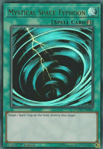 *** MYSTICAL SPACE TYPHOON *** 1ST EDITION ULTRA RARE DUOV-EN086 MINT/NM YUGIOH