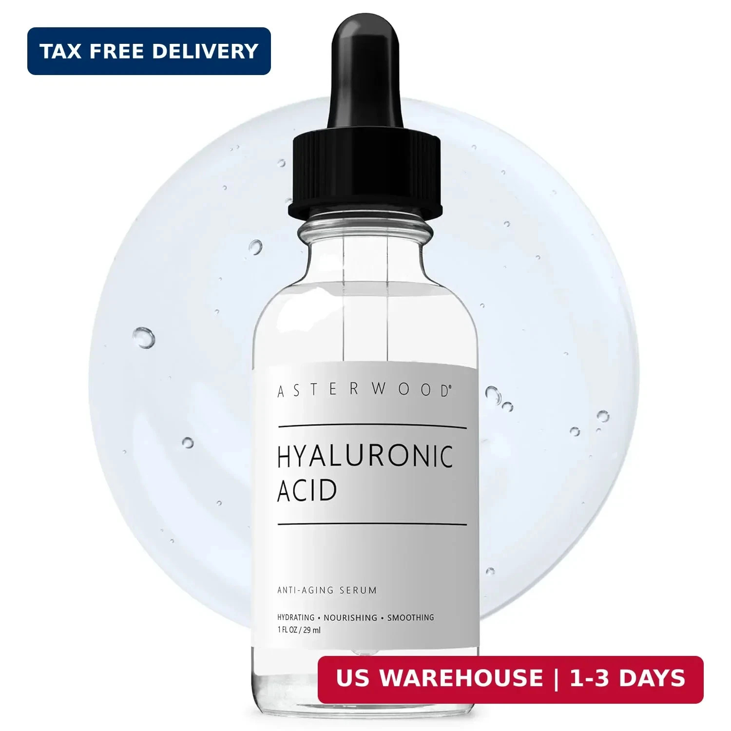 Asterwood Pure Hyaluronic Acid Serum for Face,& Hydrating *new Seal* no BOX Asterwood Pure Hyaluronic Acid Serum for Face,& Hydrating *new Seal* no BOX