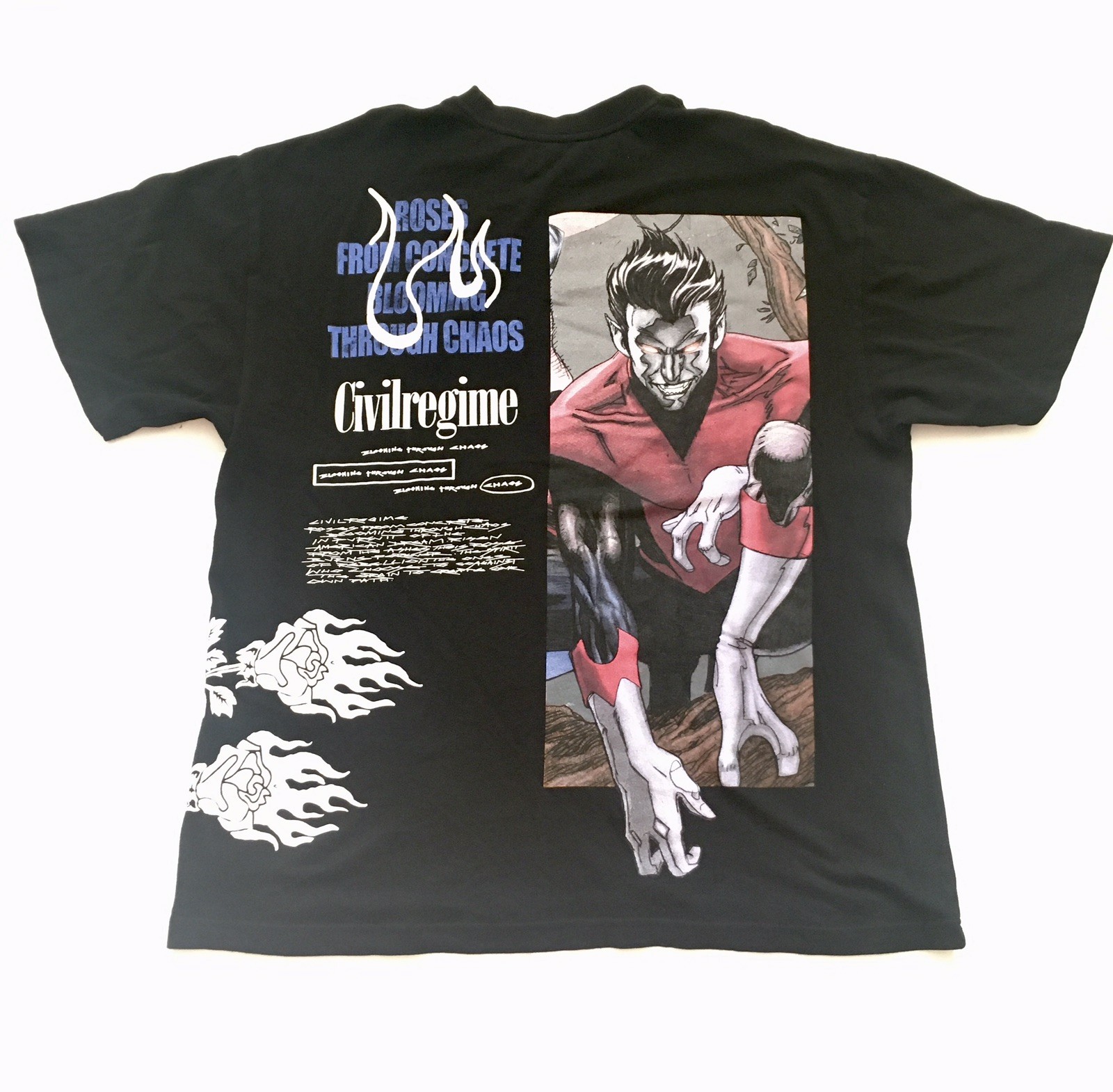 Civil Regime Shirt Men’s Black Marvel Hero Elite X-Men Nightcrawler Size Large