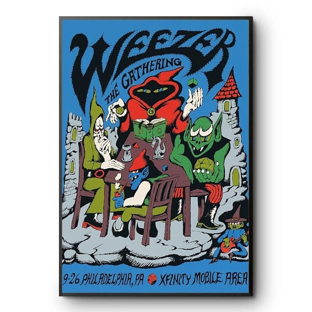 Weezer The Gathering Concert Poster Sep 26 Philadelphia PA Xfinity Mobile Arena Weezer The Gathering Concert Poster Sep 26 Philadelphia PA Xfinity Mobile Arena