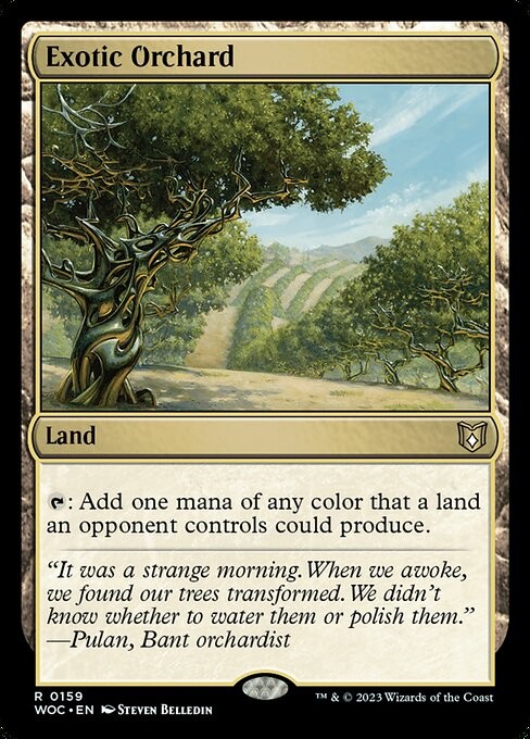 MTG Exotic Orchard [WOC] #159 LP en